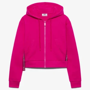 GCDS Merch Zip Bande Logo Felpa