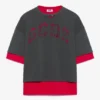 GCDS Merch Scuro Grigio Maglietta
