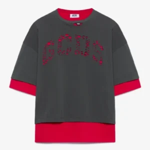 GCDS Merch Scuro Grigio Maglietta